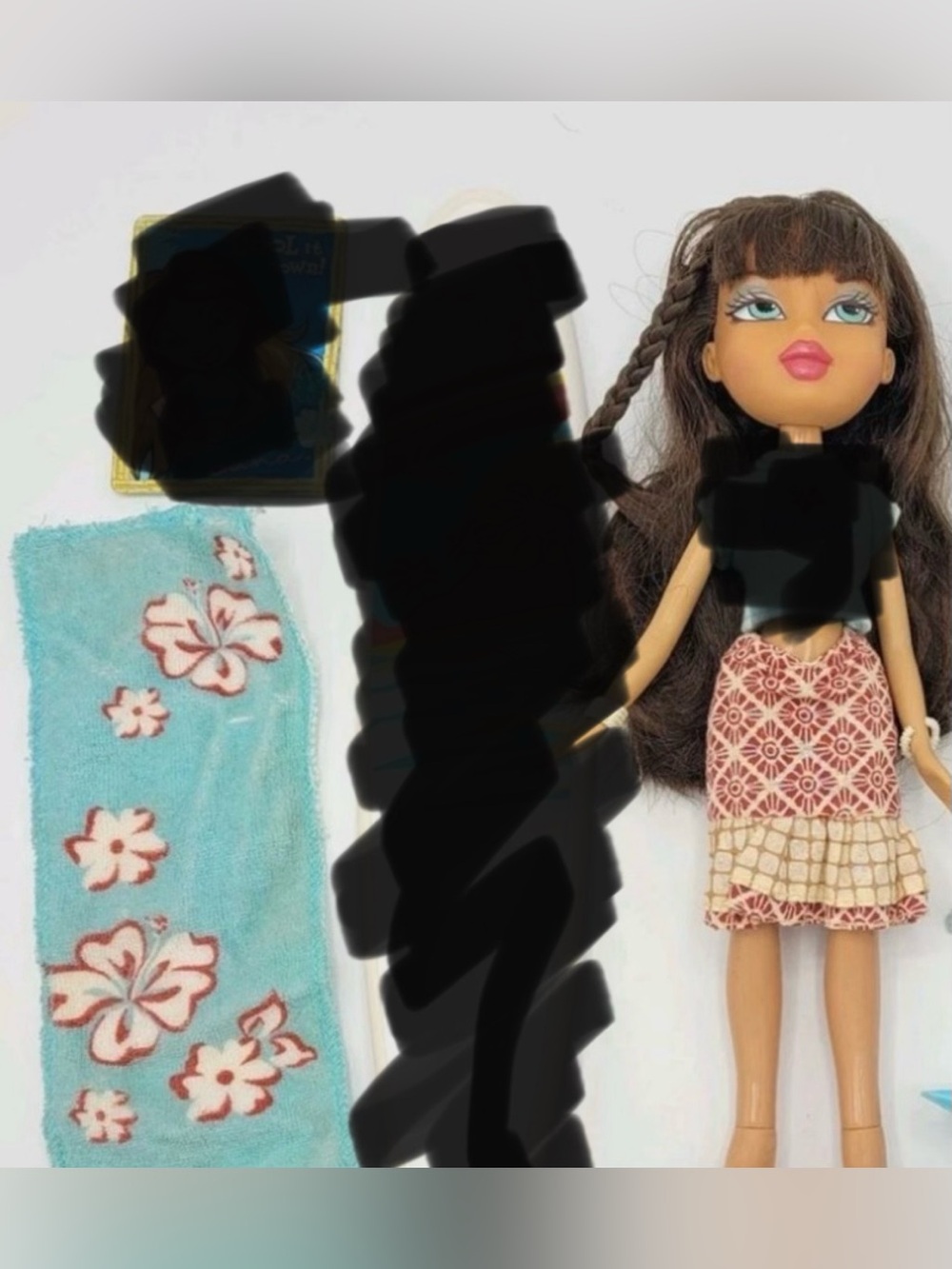Bratz Doll Brunette Hair Bangs with Skirt